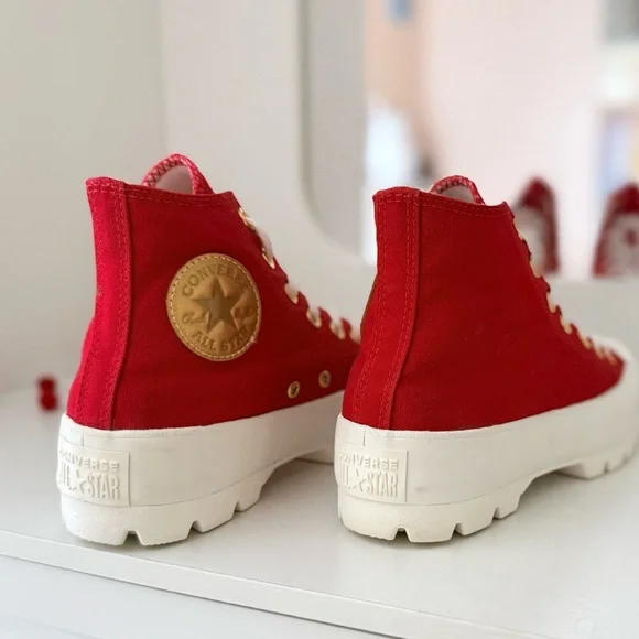 Converse Chuck Taylor All Star Move Platform - Red/Gold Limited Edition - Picture 4 of 14